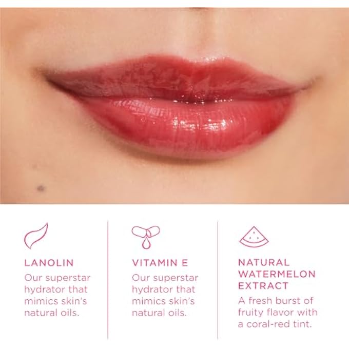 Lanolips FRUITY JELLYBALM - TINTED LIP BALM TO DEEPEN, BRIGHTEN & ENHANCE - MOISTURIZING LANOLIN LIP BALM & JELLY LIP GLOSS - EVERYDAY LIP MAKEUP - WATERMELON (10G / 0.35OZ) - Image 3